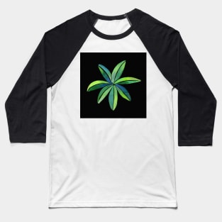 Tropical Umbrella Plant Modern Watercolor Illustration with a black background Baseball T-Shirt